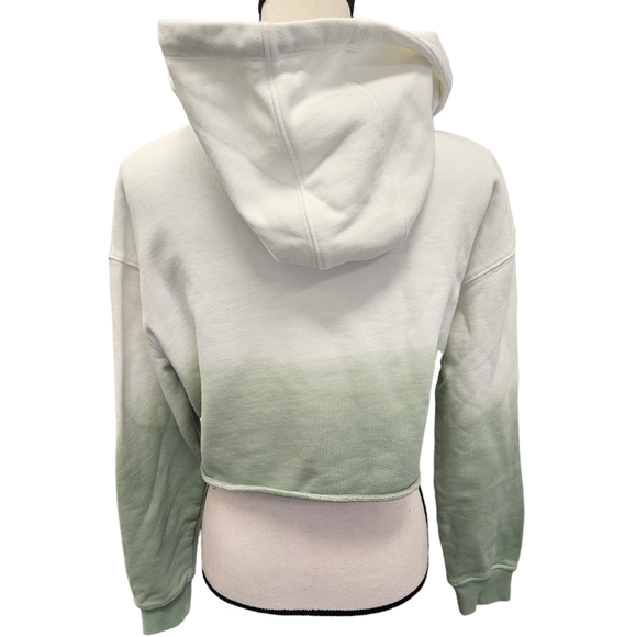 GUESS Tie Dye Cotton Crop Hooded Sweatshirt NEW - Picture 4 of 8